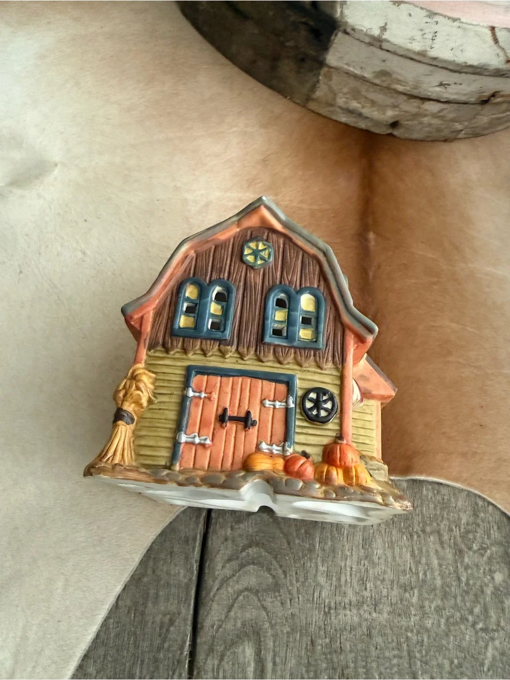 The Dairy Barn Ceramic Figurine - Autumn Colors
